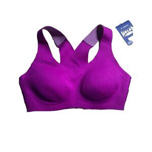 Brooks 30C/D Dare Crossback 2.0 Sports Bra Magenta Heliotrope Pullover Wicking